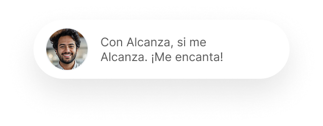 Con Alcanza, sí me Alcanza. ¡Me encanta!